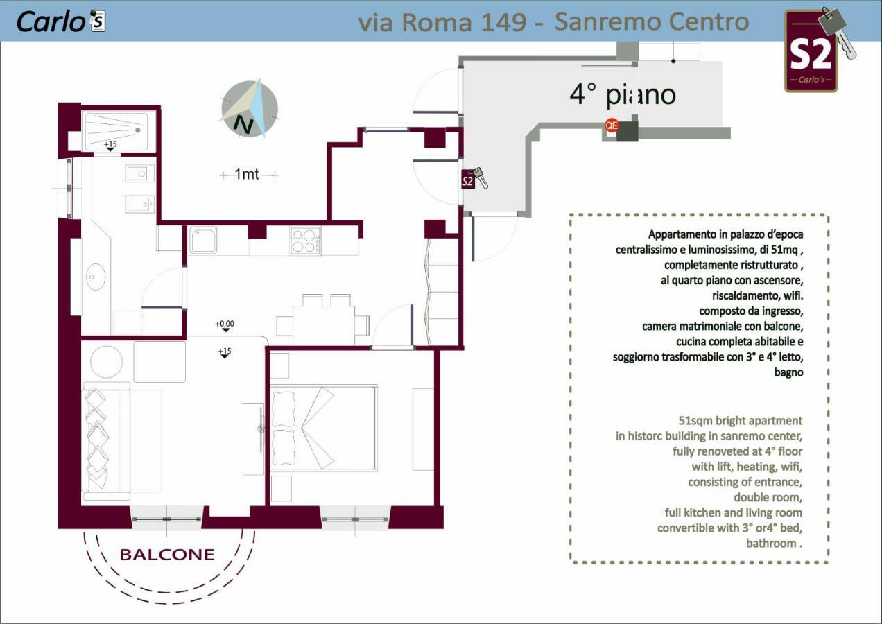 Carlos Bcs2 - Sanremo Center Suite - Exteriér fotografie